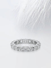 Round Cut Moissanite Bar Set Diamond Wedding Band for Her Mapple Gems